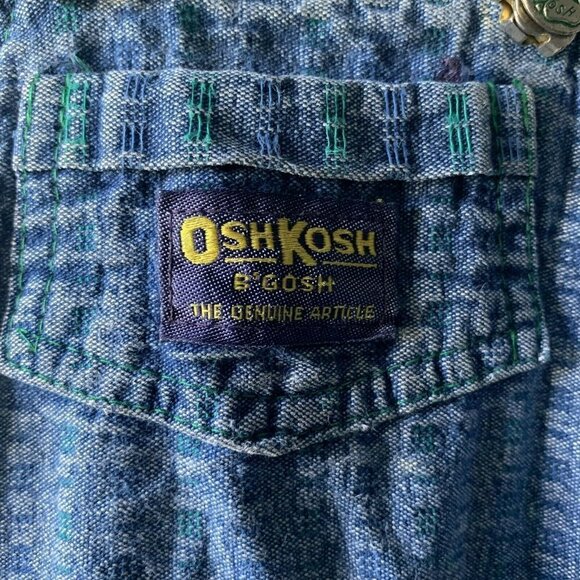 vintage oshkosh overalls denim vestbak Baby 18 Months Made In USA - Picture 2 of 8